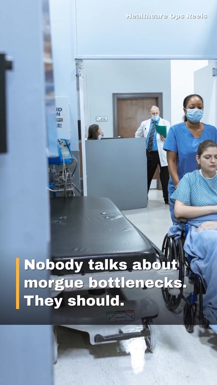 The morgue never makes the efficiency presentation — but maybe it should.